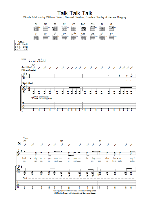 Learn to play The Ordinary Boys Talk Talk Talk sheet music for Guitar Chords/Lyrics in minutes. The Ordinary Boys Talk Talk Talk sheet music notes and chords