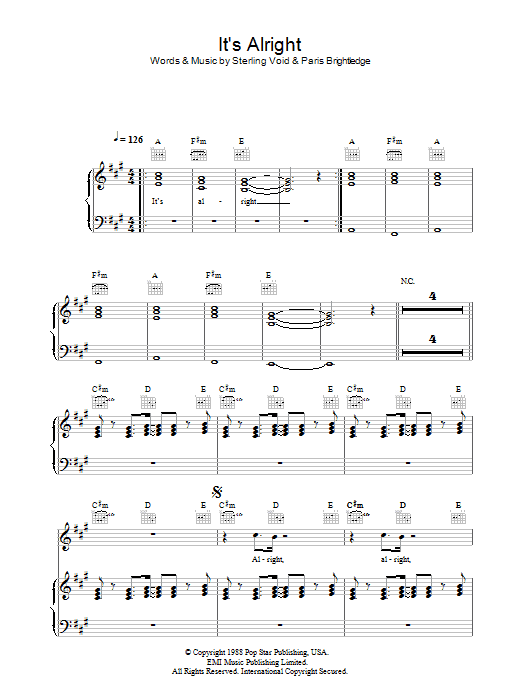 Learn to play Pet Shop Boys It's Alright sheet music for Piano, Vocal & Guitar in minutes. Pet Shop Boys It's Alright sheet music notes and chords. Download Printable PDF.