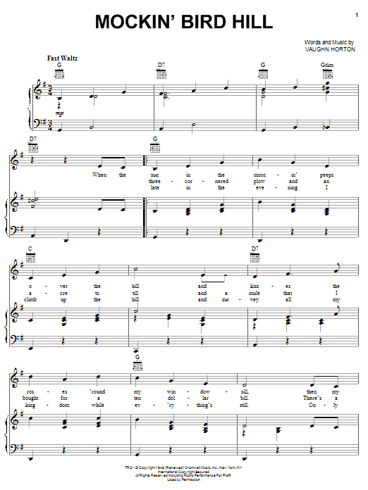 Listen to the Mocking-Bird Sheet music for Viola 