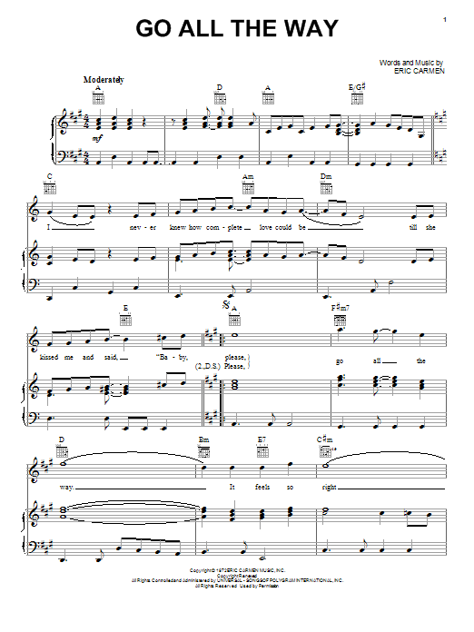 Learn to play The Raspberries Go All The Way sheet music for Piano, Vocal & Guitar (Right-Hand Melody) in minutes. The Raspberries Go All The Way sheet music notes and chords. Download Printable PDF.