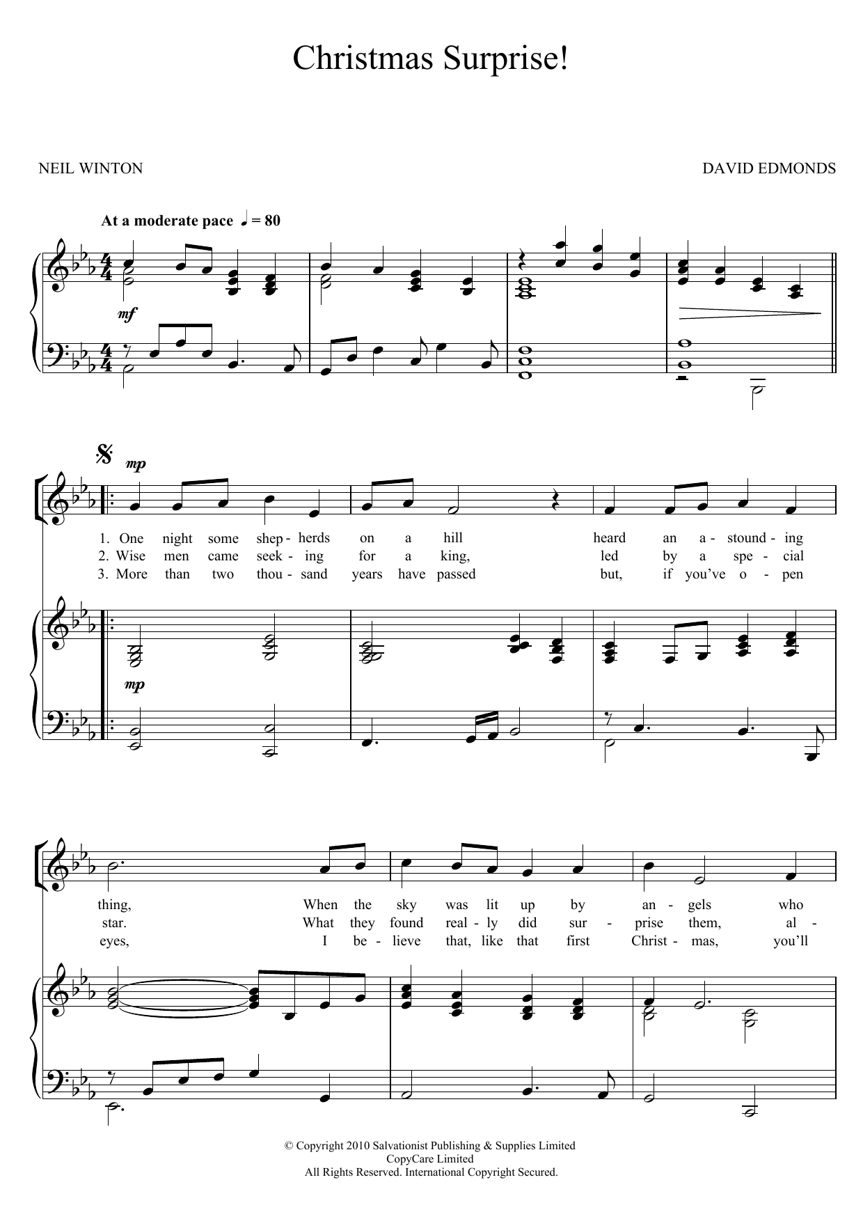 Learn to play The Salvation Army Christmas Surprise! sheet music for 3-Part Treble Choir in minutes. Price: 3.9900$ The Salvation Army Christmas Surprise! sheet music notes and chords arranged for 3-Part Treble Choir