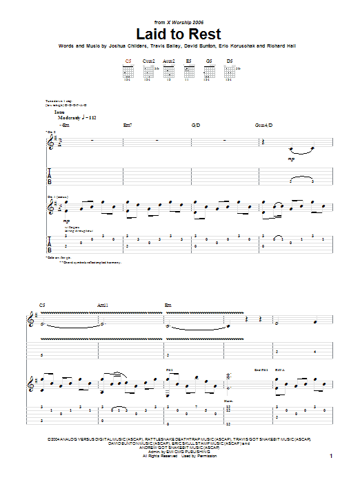 The Showdown Laid To Rest sheet music notes and chords. Download Printable PDF.