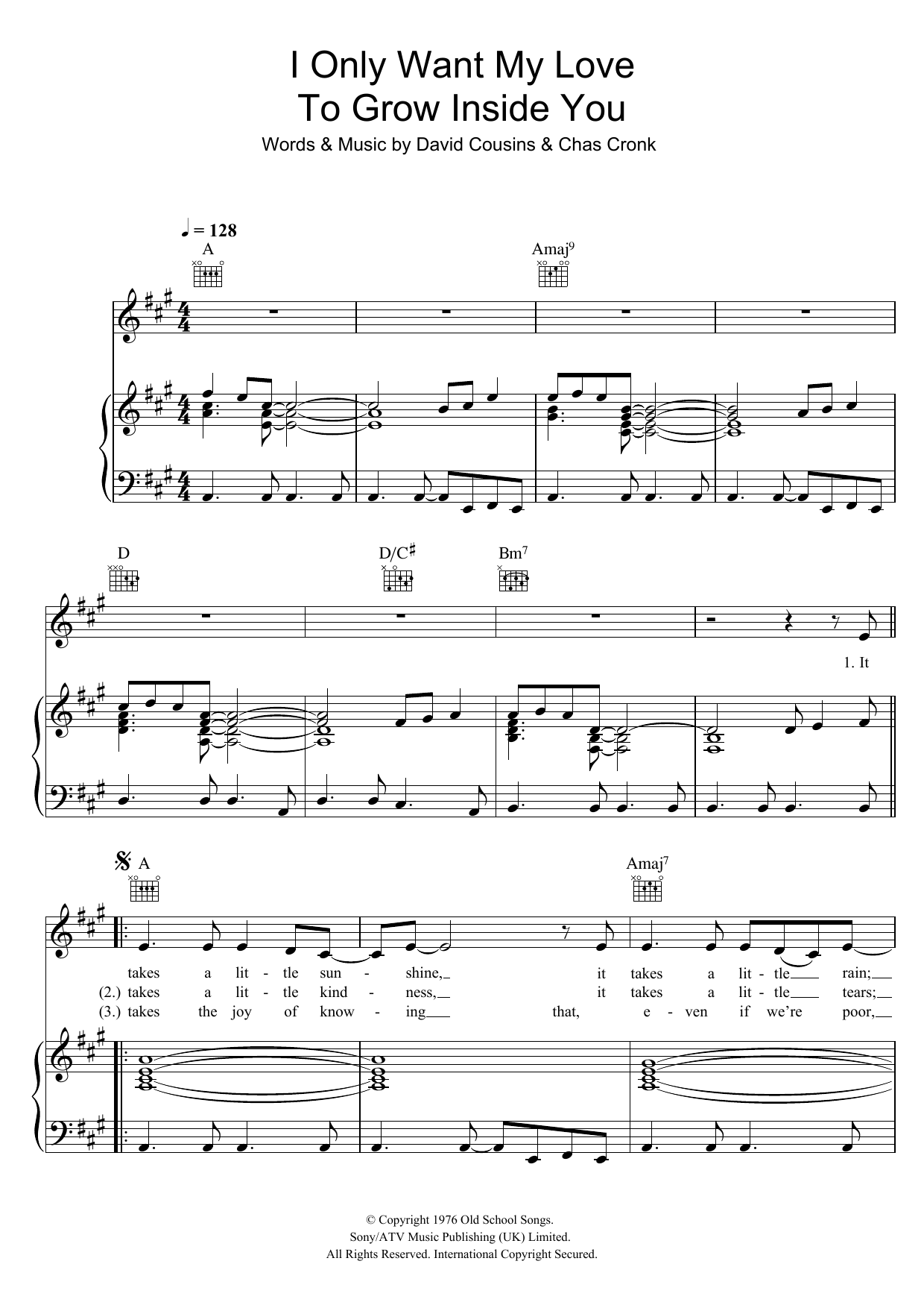 Learn to play The Strawbs I Only Want My Love To Grow In You sheet music for Piano, Vocal & Guitar in minutes. Price: 7.8900$ The Strawbs I Only Want My Love To Grow In You sheet music notes and chords. Download Printable PDF.