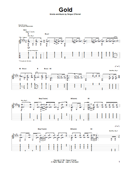 The Swell Season Gold sheet music notes and chords. Download Printable PDF.