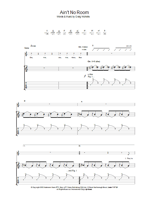 Learn to play The Vines Ain't No Room sheet music for Guitar Tab in minutes. The Vines Ain't No Room sheet music notes and chords