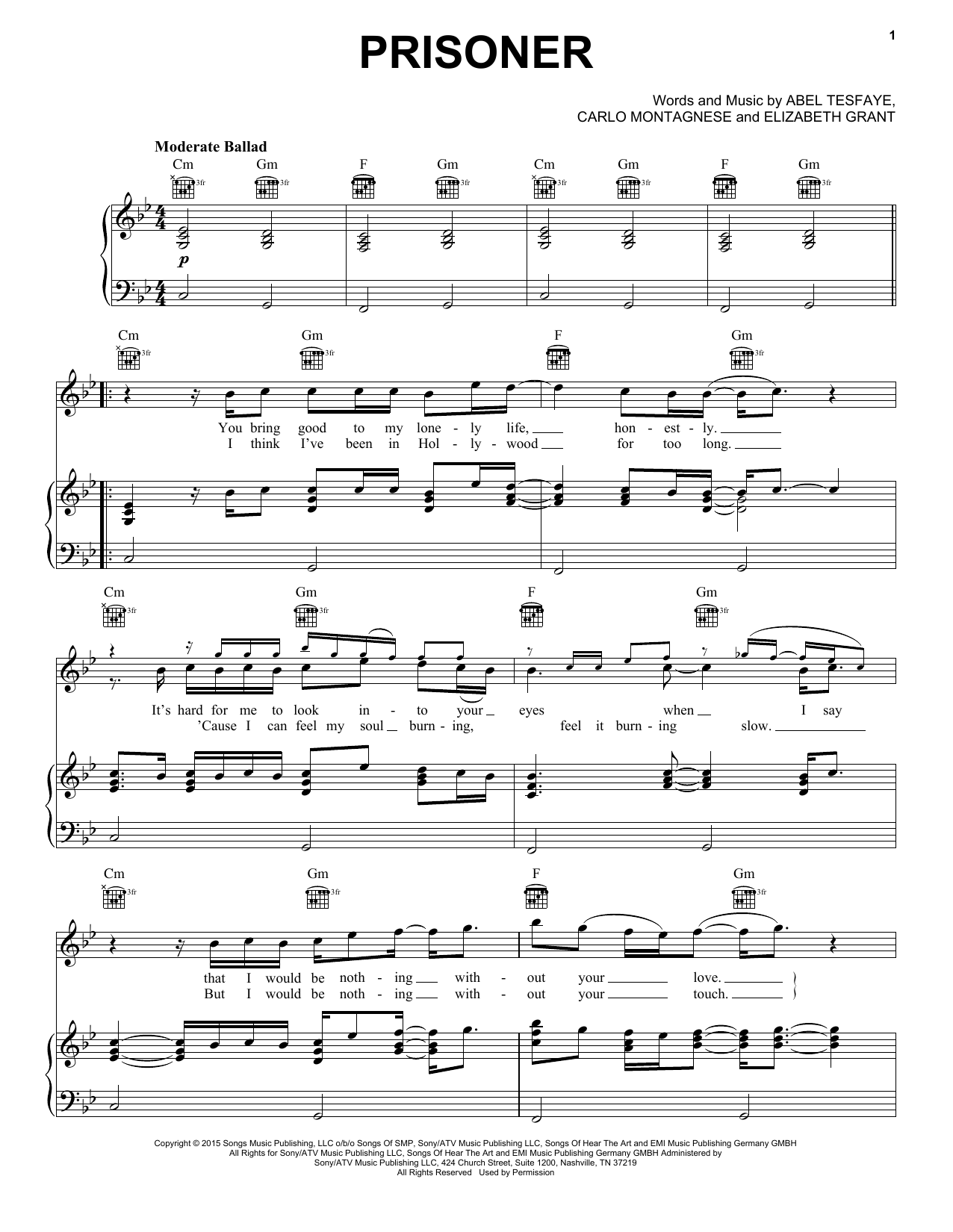 The Weeknd Sacrifice Sheet Music in B Minor (transposable) - Download &  Print - SKU: MN0248377