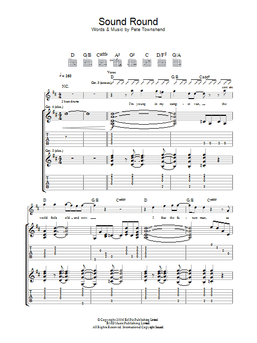 The Who Sound Round sheet music notes and chords. Download Printable PDF.