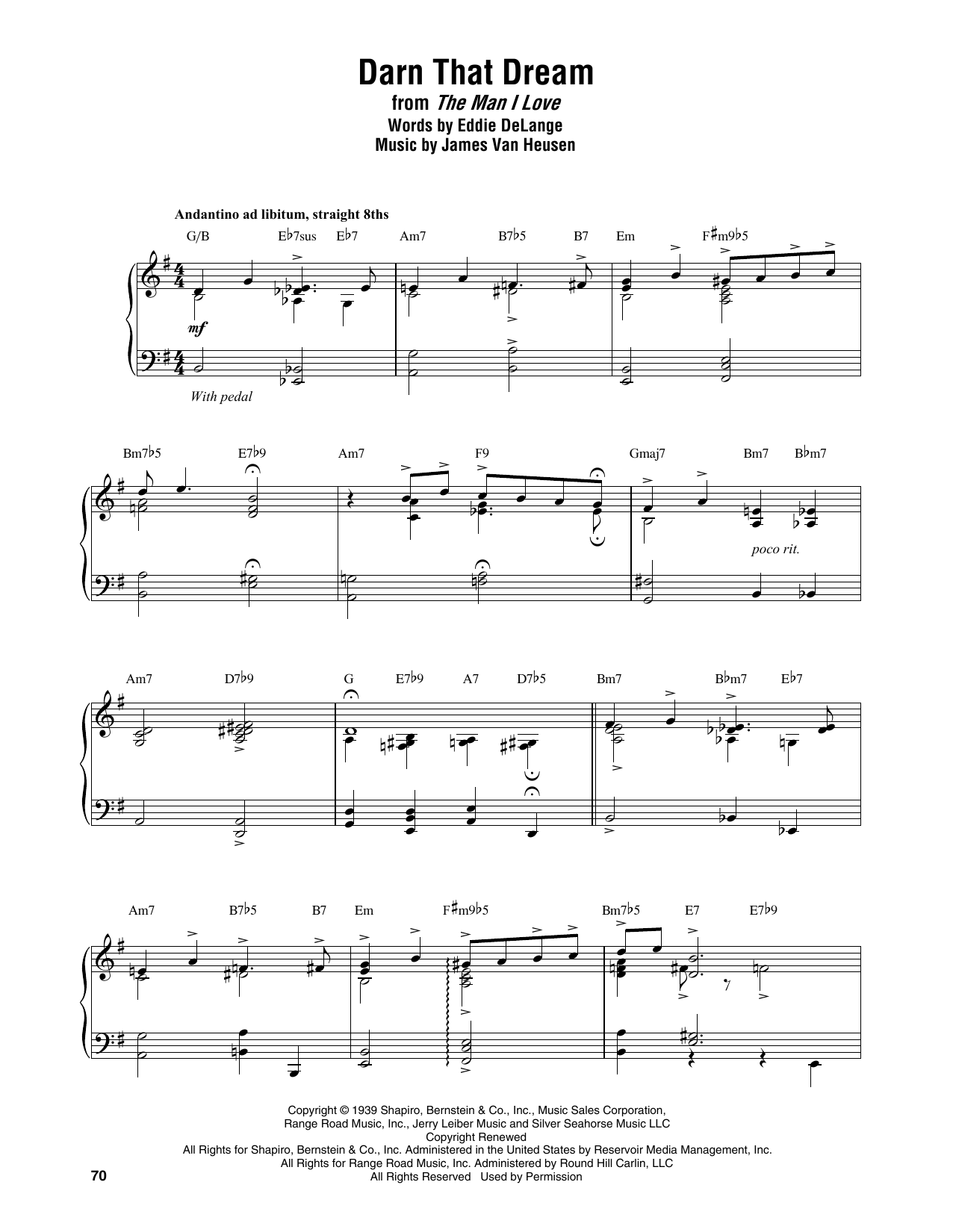 Thelonious Monk Darn That Dream sheet music notes and chords. Download Printable PDF.