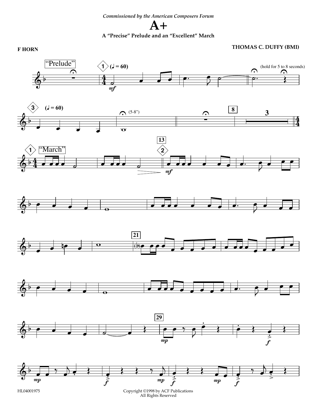Learn to play Thomas Duffy A+: A Thomas Duffy A+: A