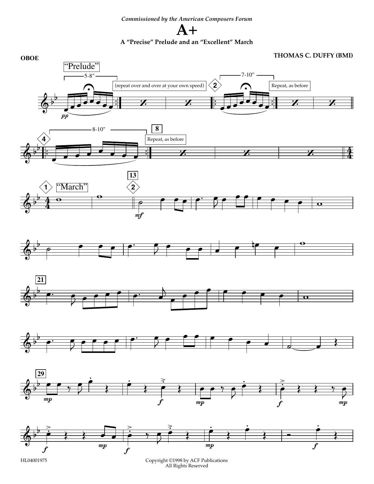Learn to play Thomas Duffy A+: A Thomas Duffy A+: A