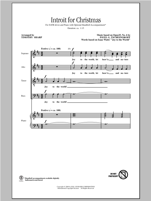 Learn to play Tim Sharp Introit For Christmas sheet music for SATB Choir in minutes. Tim Sharp Introit For Christmas sheet music notes and chords. Download Printable PDF.
