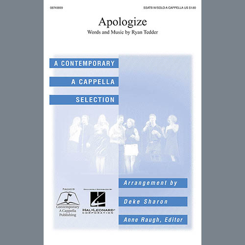 Timbaland Apologize (feat. OneRepublic) (arr. Deke Sharon) Profile Image