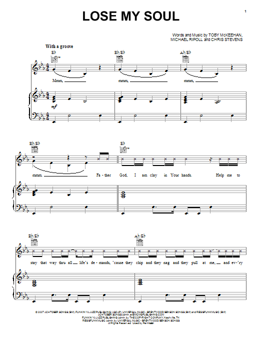 tobyMac Lose My Soul sheet music notes and chords. Download Printable PDF.