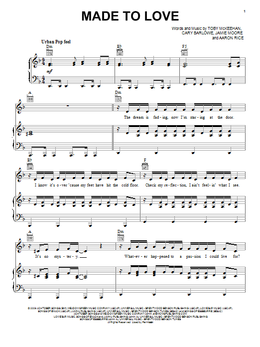 tobyMac Made To Love sheet music notes and chords. Download Printable PDF.