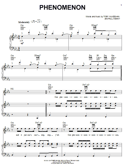 tobyMac Phenomenon sheet music notes and chords. Download Printable PDF.