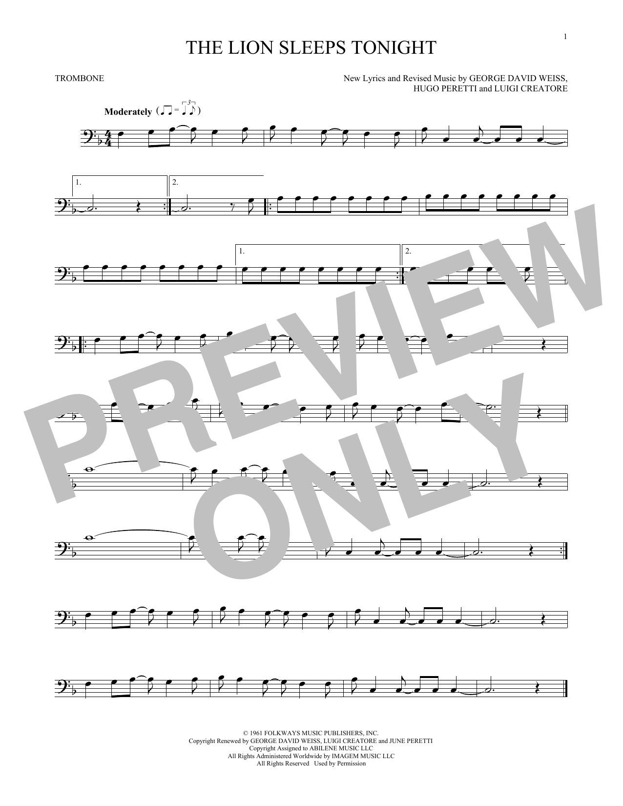 Tokens The Lion Sleeps Tonight sheet music notes and chords. Download Printable PDF.