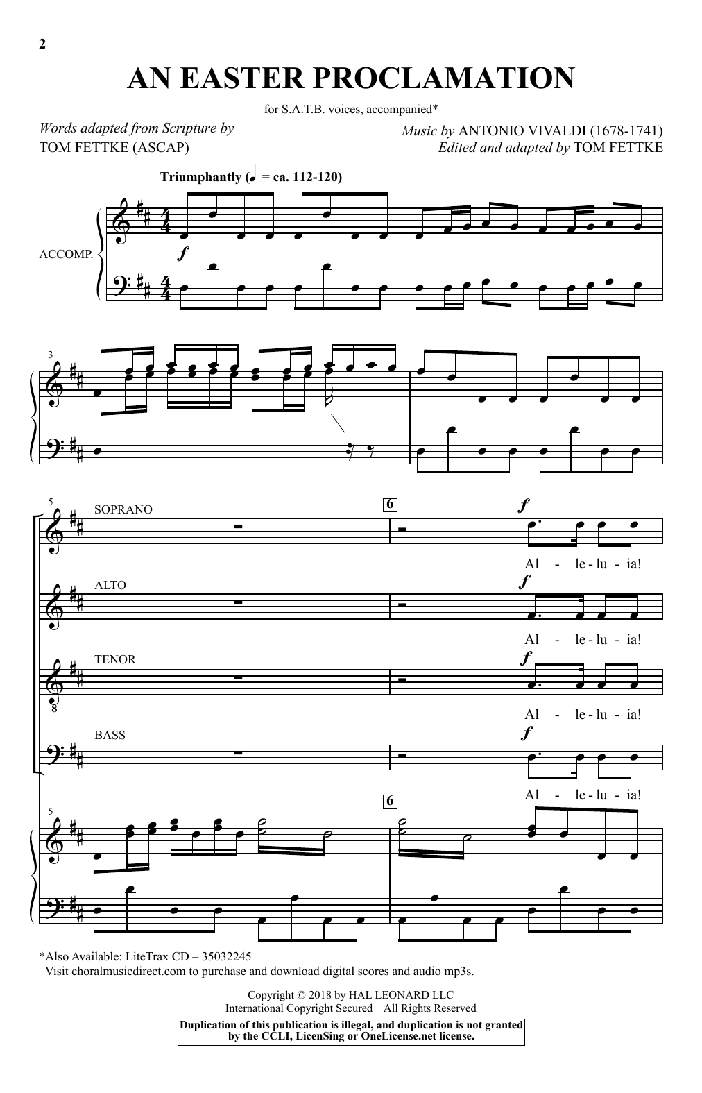 Tom Fettke An Easter Proclamation sheet music notes and chords. Download Printable PDF.