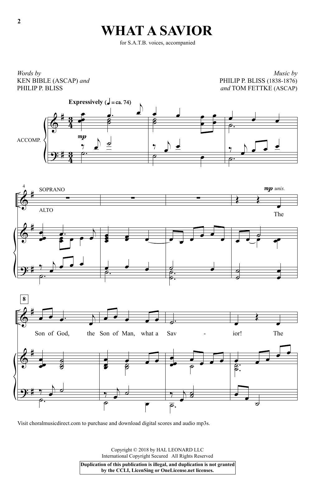 Learn to play Tom Fettke What A Savior sheet music for SATB Choir in minutes. Price: 3.9900$ Tom Fettke What A Savior sheet music notes and chords arranged for SATB Choir