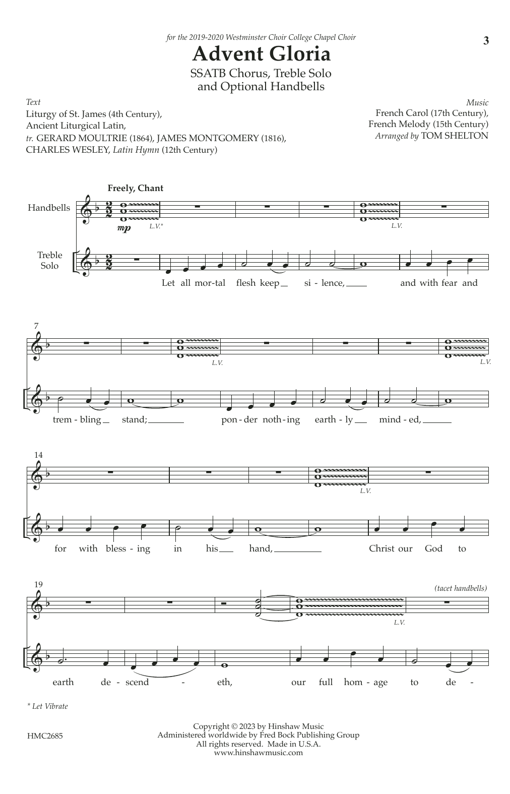 Tom Shelton Advent Gloria sheet music notes and chords. Download Printable PDF.