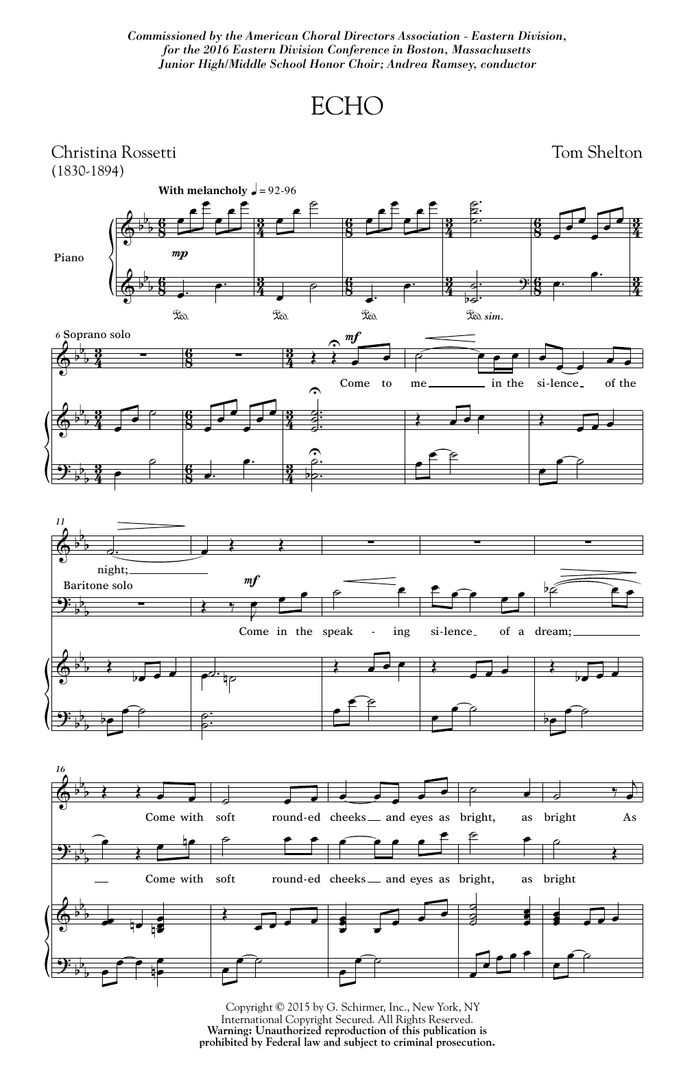 Tom Shelton Jr. Echo sheet music notes and chords. Download Printable PDF.