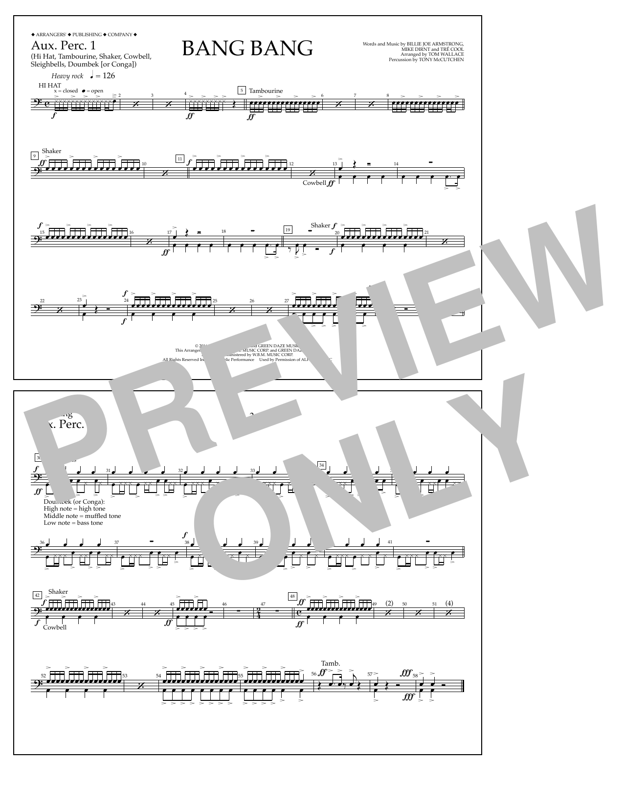 Learn to play Tom Wallace Bang Bang - Aux. Perc. 1 sheet music for Marching Band in minutes. Price: 7.8900$ Tom Wallace Bang Bang - Aux. Perc. 1 sheet music notes and chords arranged for Marching Band