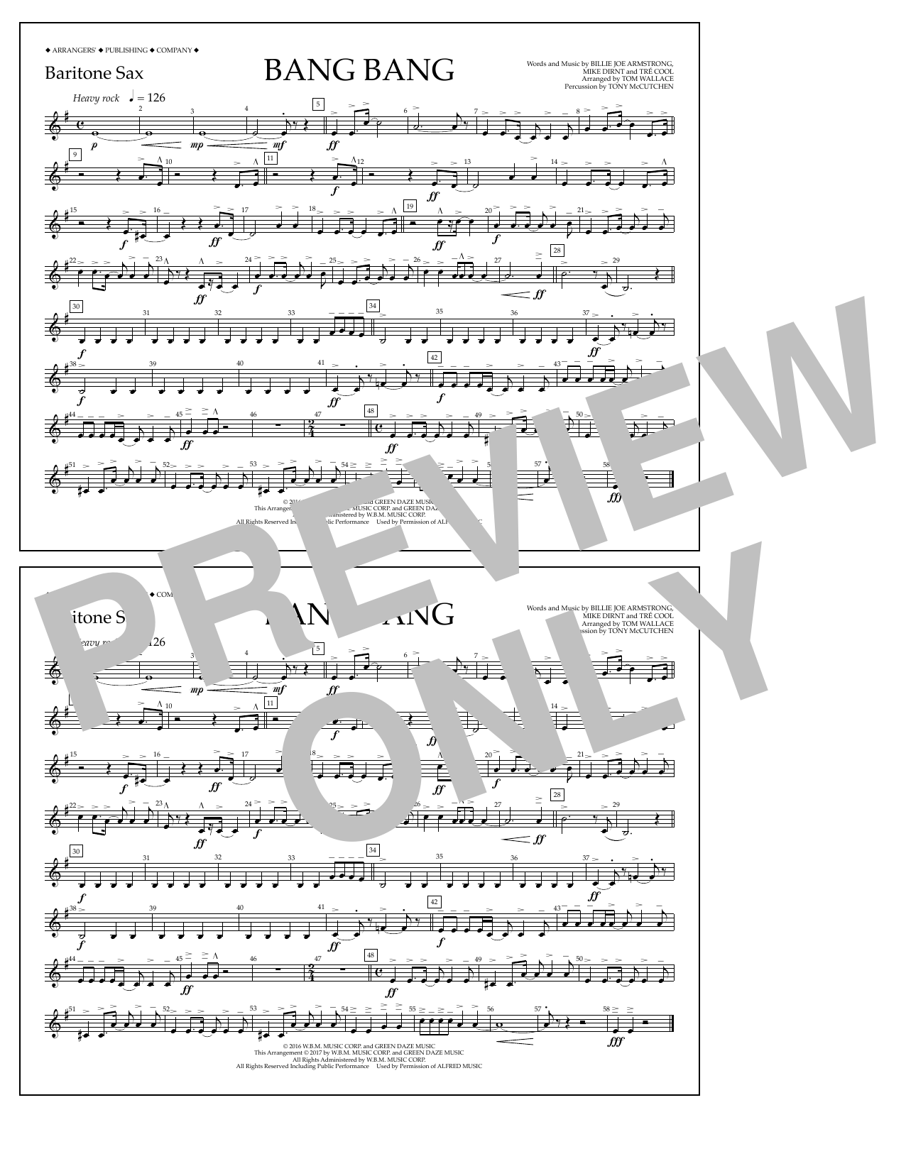 Learn to play Tom Wallace Bang Bang - Baritone Sax sheet music for Marching Band in minutes. Price: 7.8900$ Tom Wallace Bang Bang - Baritone Sax sheet music notes and chords arranged for Marching Band