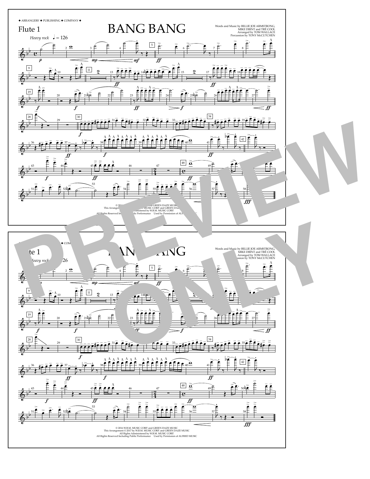 Learn to play Tom Wallace Bang Bang - Flute 1 sheet music for Marching Band in minutes. Price: 7.8900$ Tom Wallace Bang Bang - Flute 1 sheet music notes and chords arranged for Marching Band