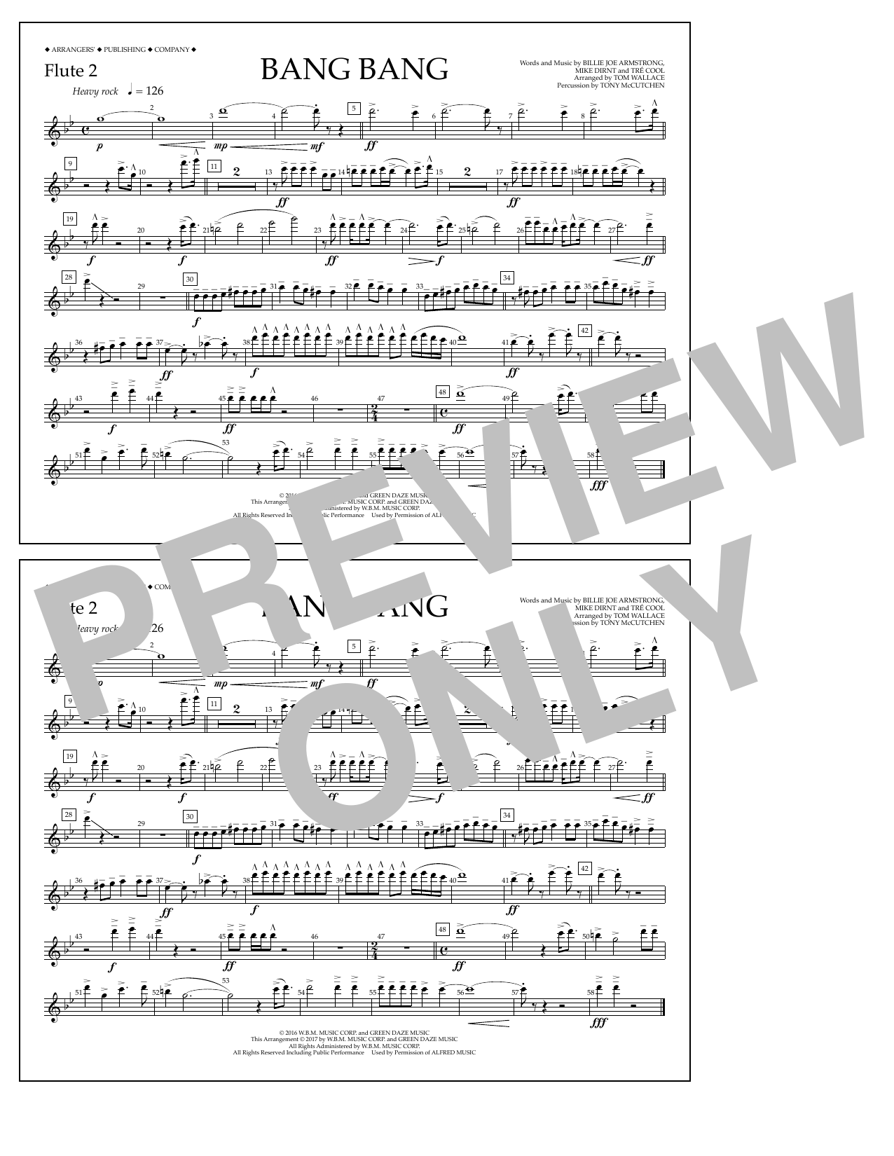 Learn to play Tom Wallace Bang Bang - Flute 2 sheet music for Marching Band in minutes. Price: 7.8900$ Tom Wallace Bang Bang - Flute 2 sheet music notes and chords arranged for Marching Band