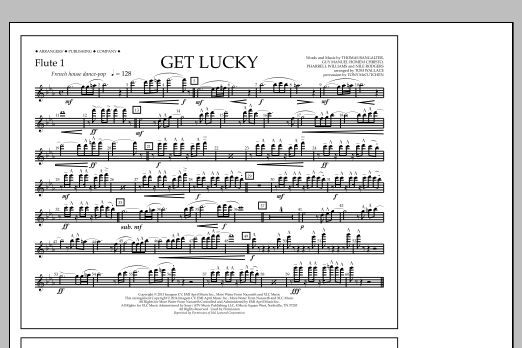 Tom Wallace Get Lucky Flute 1 Sheet Music Pdf Notes Chords Pop Score Marching Band Download Printable Sku 327700