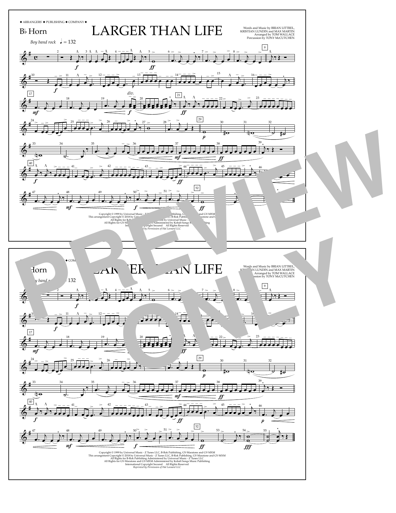 Learn to play Tom Wallace Larger Than Life - Bb Horn sheet music for Marching Band in minutes. Price: 7.8900$ Tom Wallace Larger Than Life - Bb Horn sheet music notes and chords arranged for Marching Band
