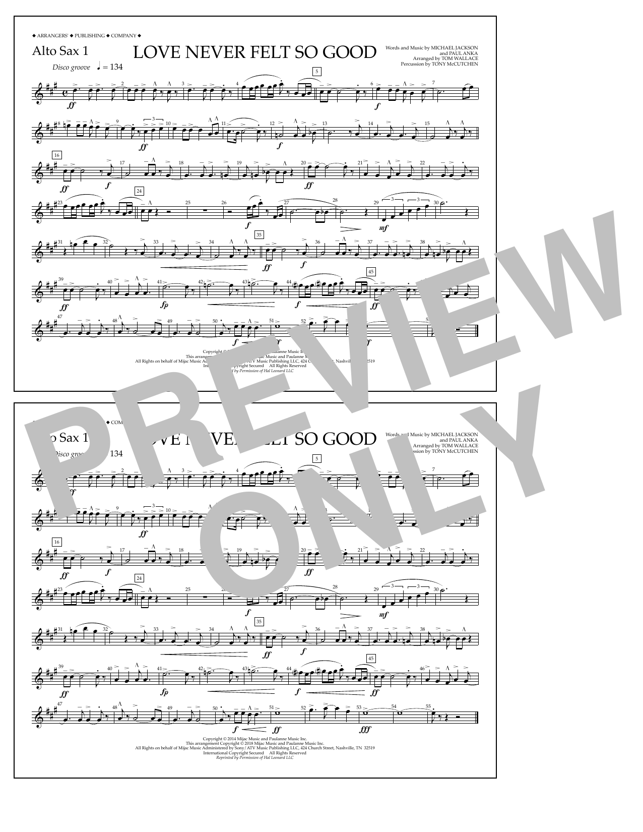 Learn to play Tom Wallace Love Never Felt So Good - Alto Sax 1 sheet music for Marching Band in minutes. Price: 7.8900$ Tom Wallace Love Never Felt So Good - Alto Sax 1 sheet music notes and chords arranged for Marching Band