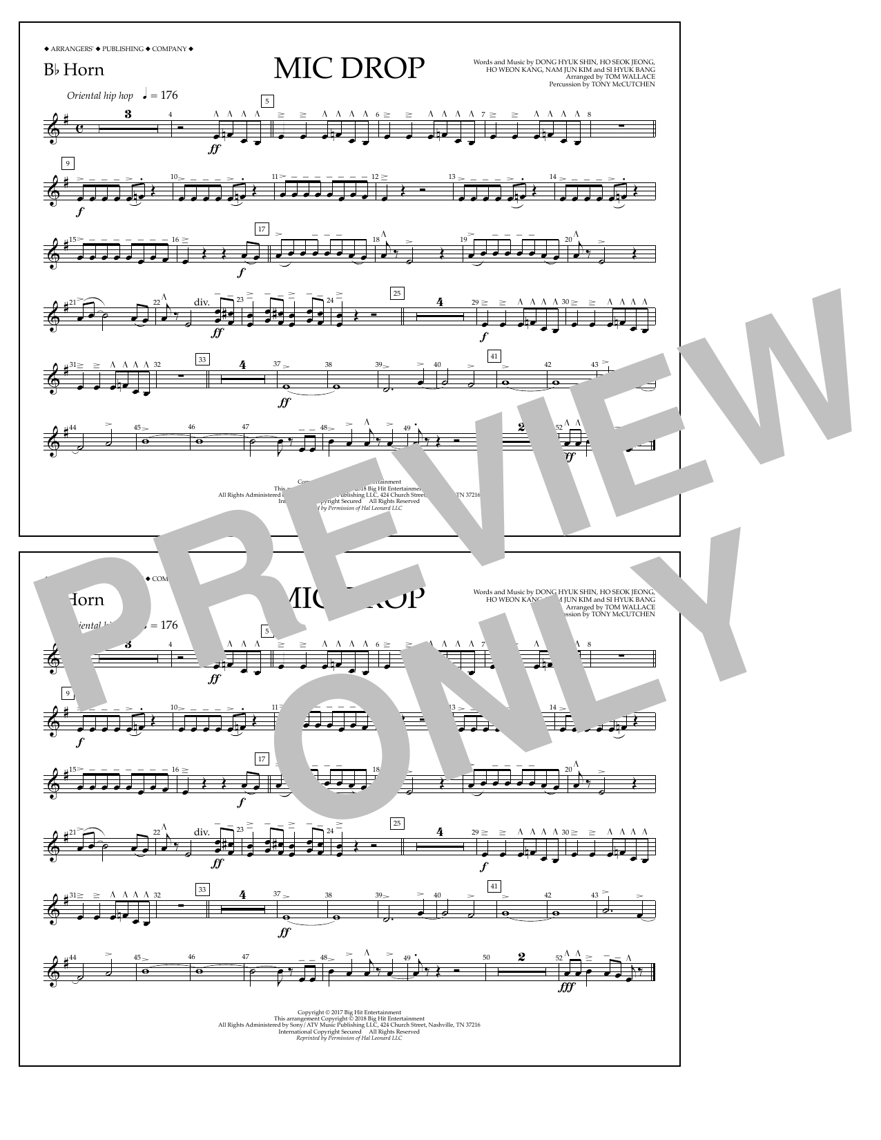 Learn to play Tom Wallace Mic Drop - Bb Horn sheet music for Marching Band in minutes. Price: 7.8900$ Tom Wallace Mic Drop - Bb Horn sheet music notes and chords arranged for Marching Band