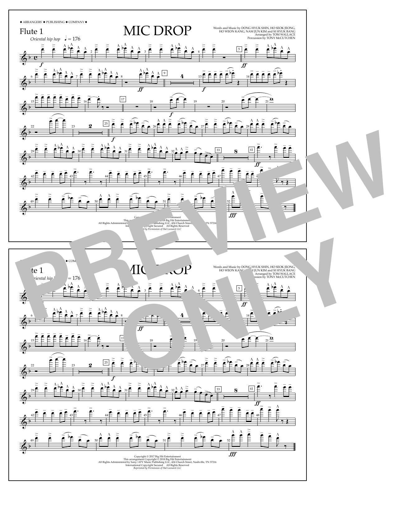 Learn to play Tom Wallace Mic Drop - Flute 1 sheet music for Marching Band in minutes. Price: 7.8900$ Tom Wallace Mic Drop - Flute 1 sheet music notes and chords arranged for Marching Band