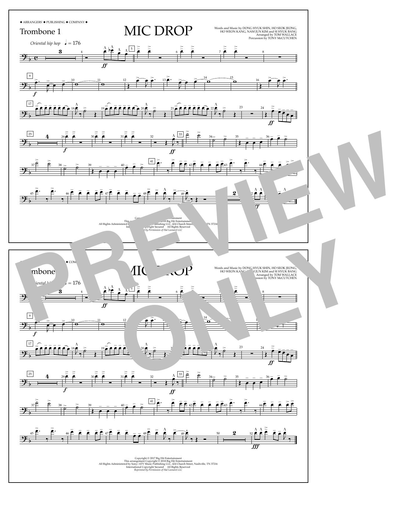 Learn to play Tom Wallace Mic Drop - Trombone 1 sheet music for Marching Band in minutes. Price: 7.8900$ Tom Wallace Mic Drop - Trombone 1 sheet music notes and chords arranged for Marching Band