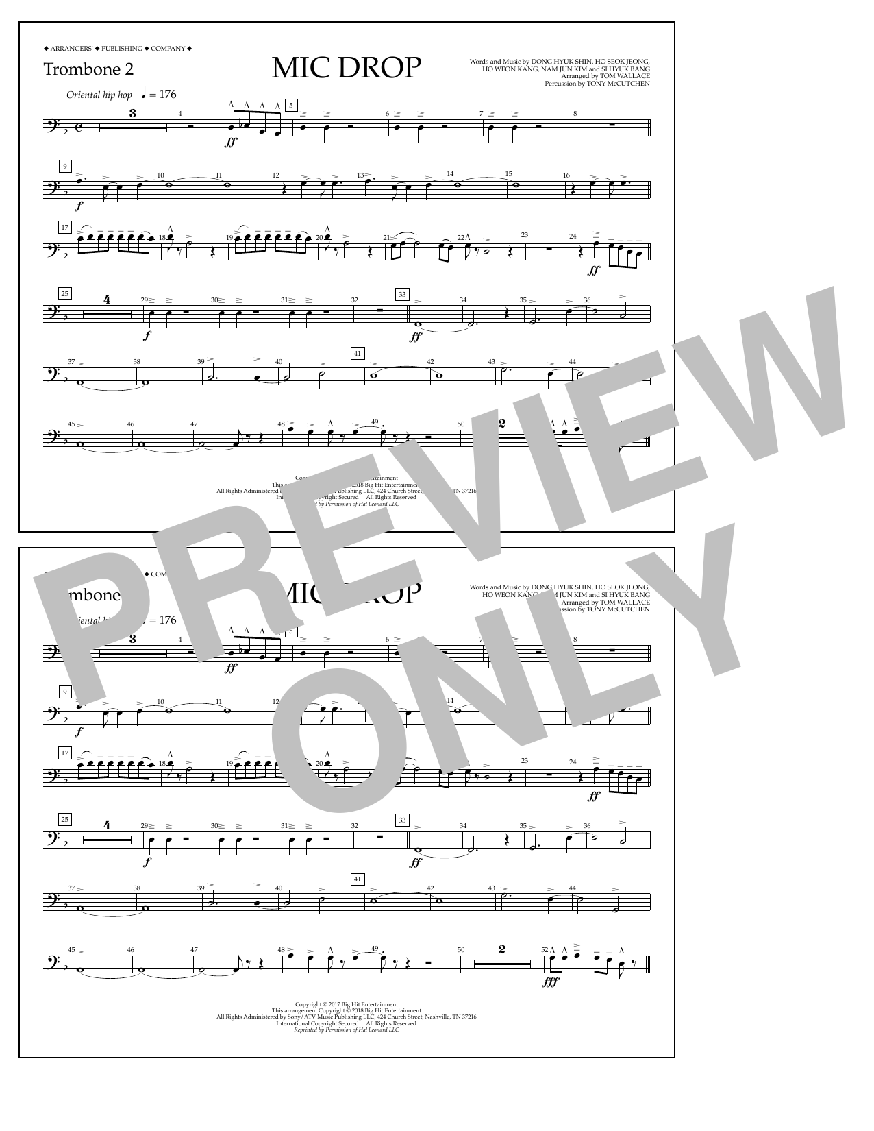 Learn to play Tom Wallace Mic Drop - Trombone 2 sheet music for Marching Band in minutes. Price: 7.8900$ Tom Wallace Mic Drop - Trombone 2 sheet music notes and chords arranged for Marching Band