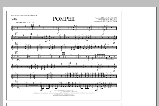 Tom Wallace Pompeii - Bells sheet music notes and chords. Download Printable PDF.