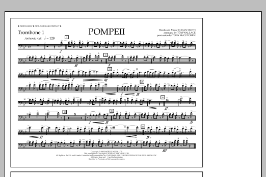Learn to play Tom Wallace Pompeii - Trombone 1 sheet music for Marching Band in minutes. Tom Wallace Pompeii - Trombone 1 sheet music notes and chords