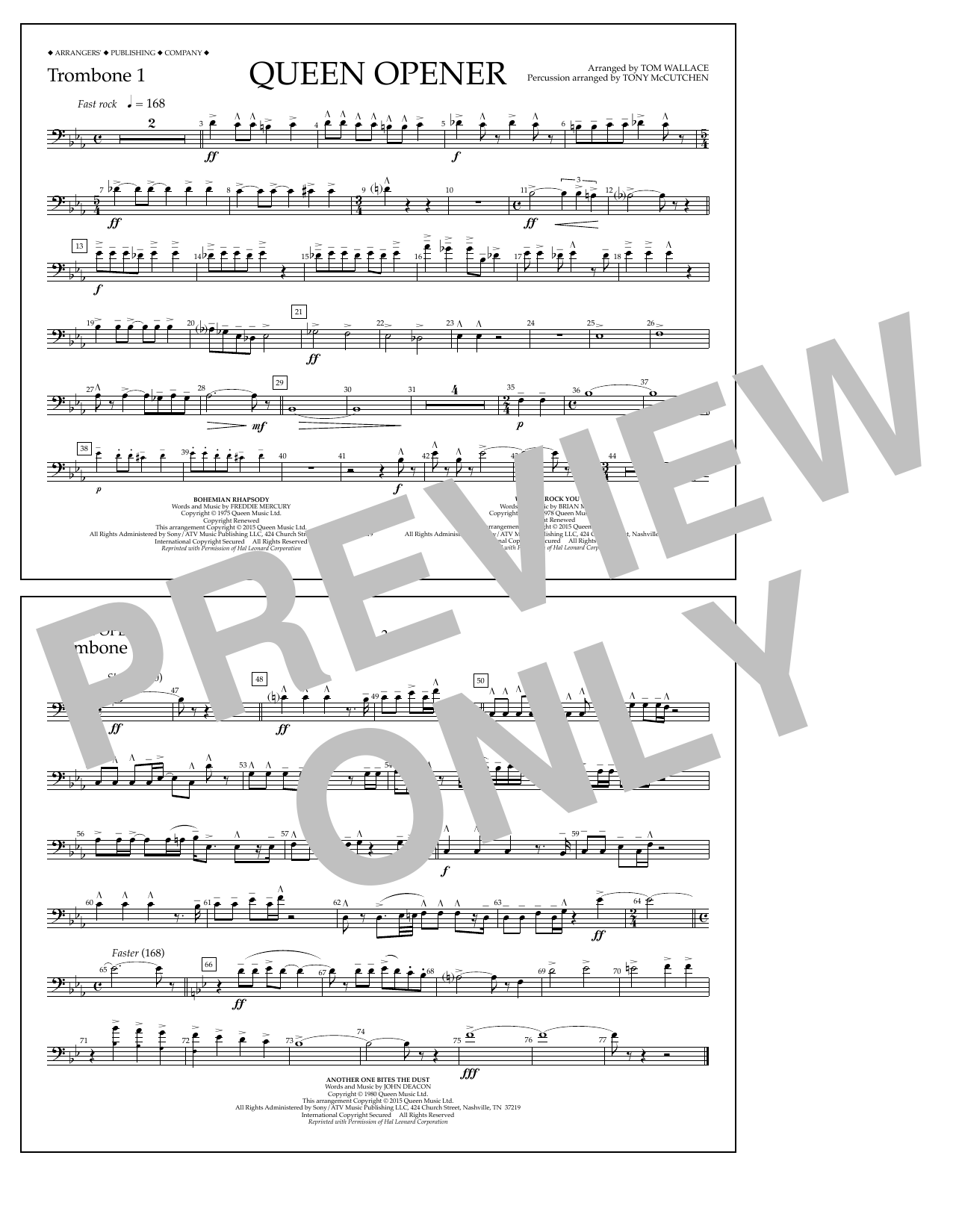Learn to play Tom Wallace Queen Opener - Trombone 1 sheet music for Marching Band in minutes. Price: 7.8900$ Tom Wallace Queen Opener - Trombone 1 sheet music notes and chords arranged for Marching Band