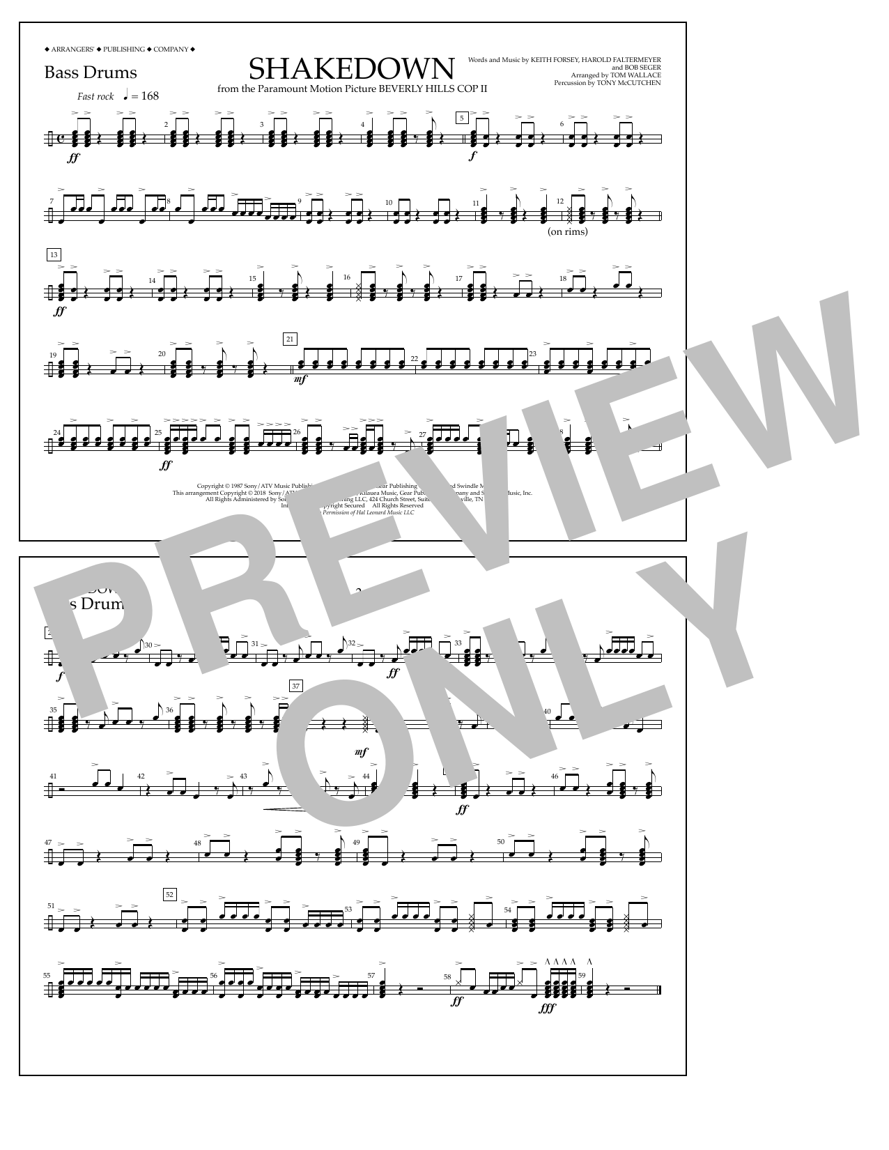 Learn to play Tom Wallace Shakedown - Bass Drums sheet music for Marching Band in minutes. Price: 7.8900$ Tom Wallace Shakedown - Bass Drums sheet music notes and chords arranged for Marching Band