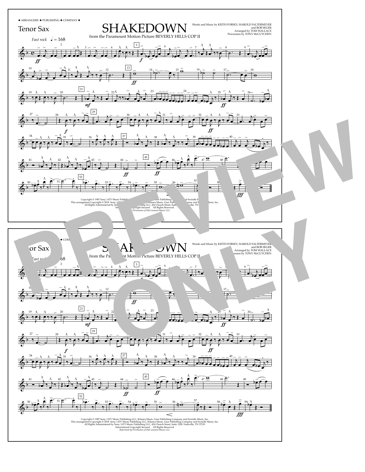 Learn to play Tom Wallace Shakedown - Tenor Sax sheet music for Marching Band in minutes. Price: 7.8900$ Tom Wallace Shakedown - Tenor Sax sheet music notes and chords arranged for Marching Band