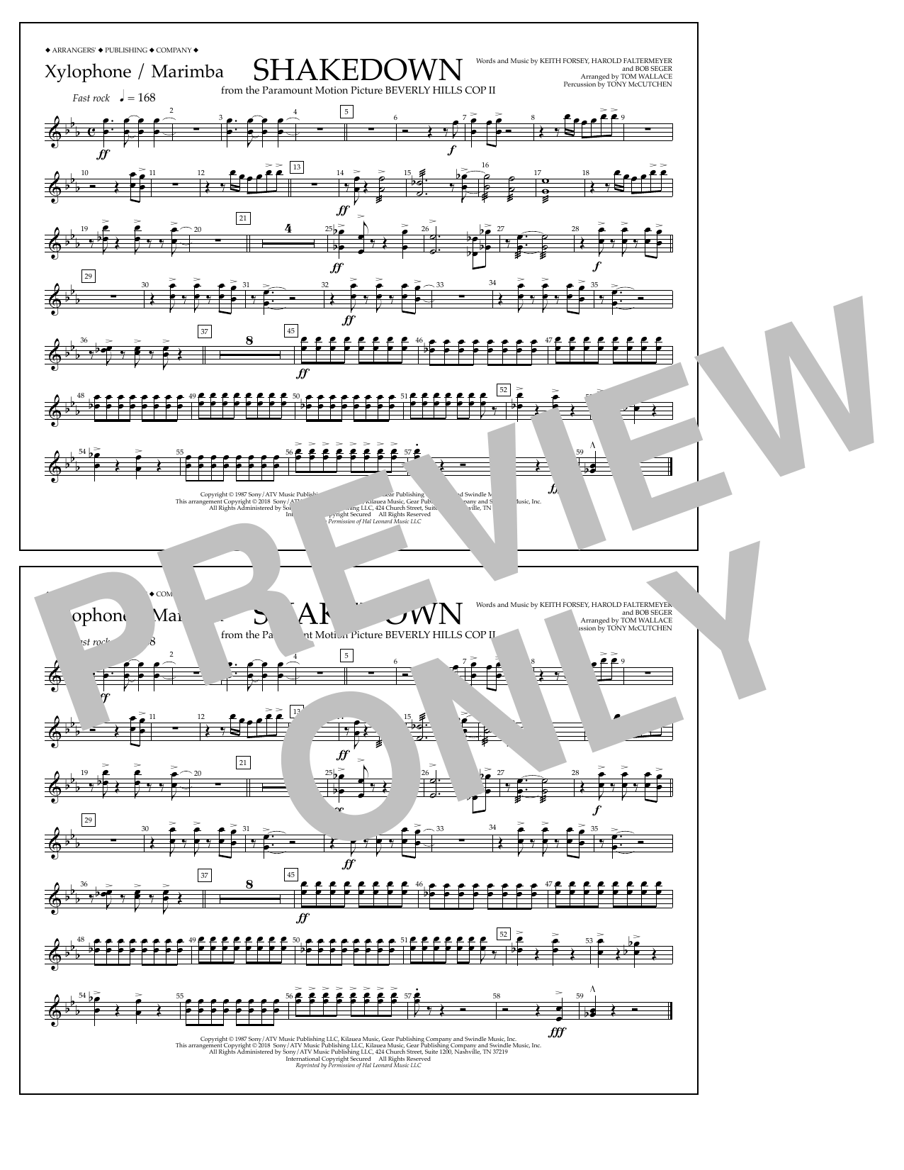 Learn to play Tom Wallace Shakedown - Xylophone/Marimba sheet music for Marching Band in minutes. Price: 7.8900$ Tom Wallace Shakedown - Xylophone/Marimba sheet music notes and chords arranged for Marching Band