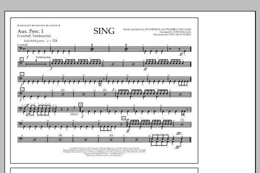 Learn to play Tom Wallace Sing - Aux. Perc. 1 sheet music for Marching Band in minutes. Price: 7.8900$ Tom Wallace Sing - Aux. Perc. 1 sheet music notes and chords arranged for Marching Band