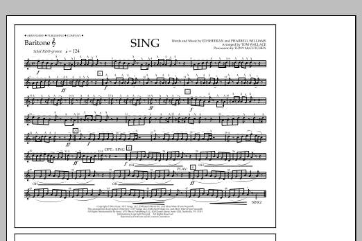 Learn to play Tom Wallace Sing - Baritone T.C. sheet music for Marching Band in minutes. Price: 7.8900$ Tom Wallace Sing - Baritone T.C. sheet music notes and chords arranged for Marching Band