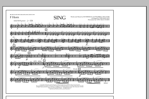 Learn to play Tom Wallace Sing - F Horn sheet music for Marching Band in minutes. Price: 7.8900$ Tom Wallace Sing - F Horn sheet music notes and chords arranged for Marching Band