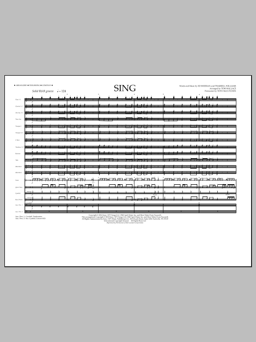 Learn to play Tom Wallace Sing - Full Score sheet music for Marching Band in minutes. Price: 11.9700$ Tom Wallace Sing - Full Score sheet music notes and chords arranged for Marching Band