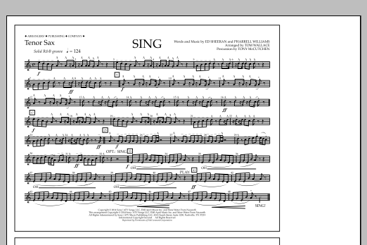 Learn to play Tom Wallace Sing - Tenor Sax sheet music for Marching Band in minutes. Price: 7.8900$ Tom Wallace Sing - Tenor Sax sheet music notes and chords arranged for Marching Band