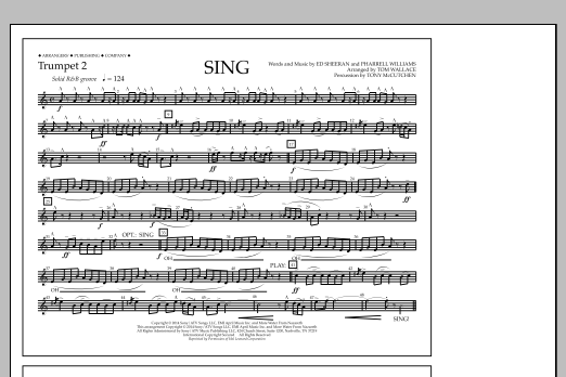 Learn to play Tom Wallace Sing - Trumpet 2 sheet music for Marching Band in minutes. Price: 7.8900$ Tom Wallace Sing - Trumpet 2 sheet music notes and chords arranged for Marching Band