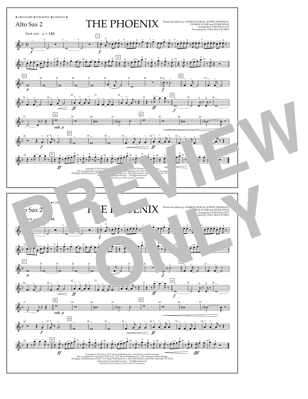 Learn to play Tom Wallace The Phoenix - Alto Sax 2 sheet music for Marching Band in minutes. Price: 7.8900$ Tom Wallace The Phoenix - Alto Sax 2 sheet music notes and chords arranged for Marching Band