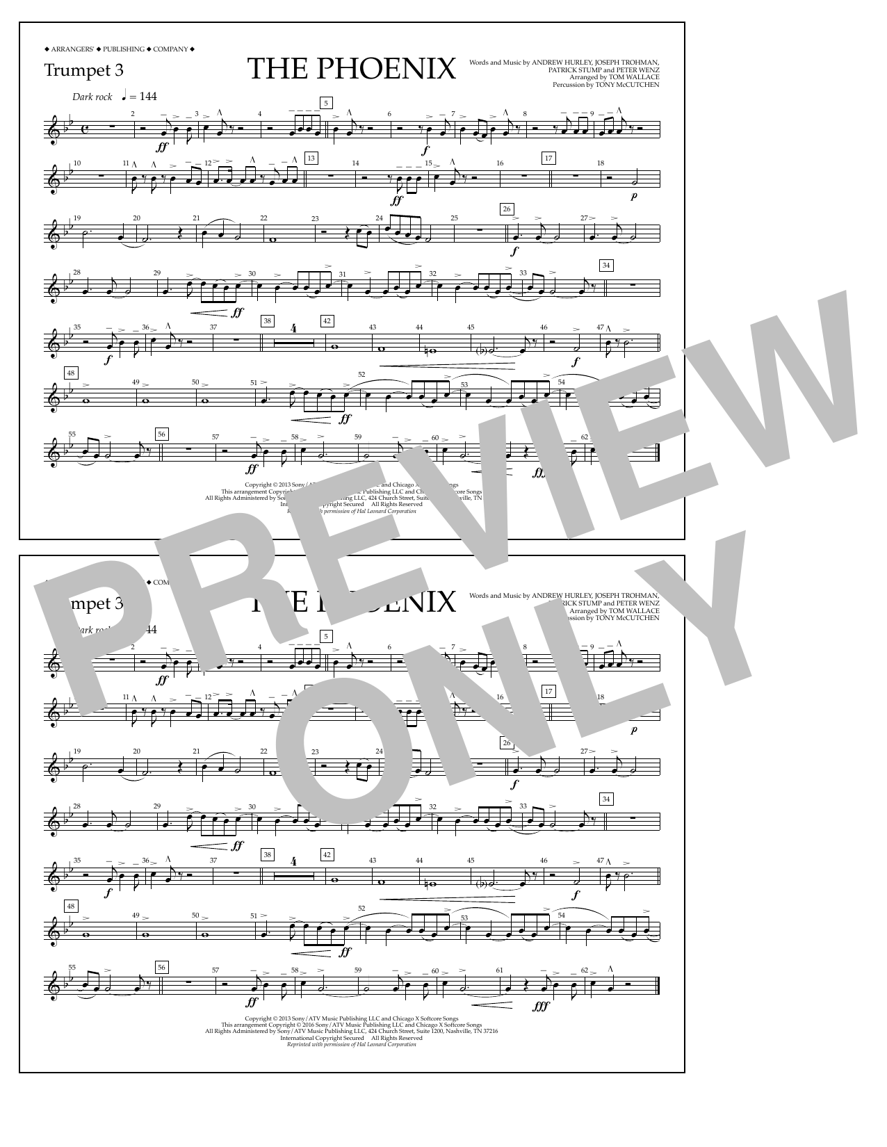 Learn to play Tom Wallace The Phoenix - Trumpet 3 sheet music for Marching Band in minutes. Price: 7.8900$ Tom Wallace The Phoenix - Trumpet 3 sheet music notes and chords arranged for Marching Band