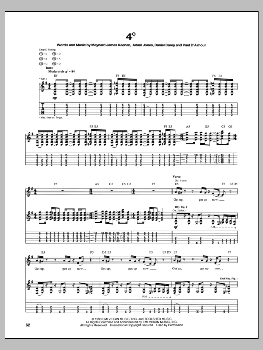 Learn to play Tool 4 Degrees sheet music for Guitar Tab in minutes. Tool 4 Degrees sheet music notes and chords. Download Printable PDF.